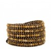 CHAN LUU Special Picture Jasper Wrap Bracelet on Sippa Leather with Beige Threading - Bracelets - $198.00 