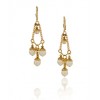 JOLI JEWELRY Triple Pearl Chandelier Earrings - Earrings - $59.00 
