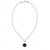RONNI KAPPOS 16" Circle Drop Pendant Necklace in Black - Necklaces - $89.00 