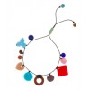 RONNI KAPPOS Red Square Multi-Charm Bracelet - Bracelets - $175.00 
