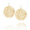 CATHERINE WEITZMAN Large 1.5" Coral Disc Gold Earrings - Earrings - $149.00 