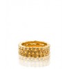 CHAN LUU LUXE Scalloped Yellow Gold Stacking Rings with Champagne Diamonds - Rings - $740.00  ~ £562.41
