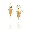 MELINDA MARIA Single Pyramid Drop Earring in Gold - 戒指 - $79.00  ~ ¥529.33