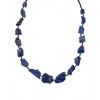 CHAN LUU 62" Lapis Statement Necklace with large lapis semi precious stones on black colored cord - Ожерелья - $194.00  ~ 166.62€