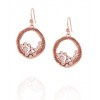 MELINDA MARIA Emma Cluster Earrings in Rose Gold - Earrings - $145.00 