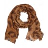 THEODORA & CALLUM Taupe Multi Abstract Leopard Wearable Art Scarf - Шарфы - $151.00  ~ 129.69€