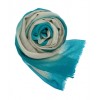 MATTA Memdi Ombre Silk Wool Scarf Shawl In Turquoise - Cachecol - $129.00  ~ 110.80€