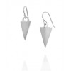 MELINDA MARIA Single Pyramid Drop Earring in Silver - Anelli - $79.00  ~ 67.85€