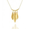 CATHERINE WEITZMAN 17" 18k Gold Olive Leaves Necklace - Ожерелья - $169.00  ~ 145.15€
