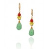 JOLI JEWELRY Mint Green Agate Tropical Earrings - Uhani - $55.00  ~ 47.24€