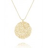 CATHERINE WEITZMAN 20" Large 18k Gold Coral Disc Necklace - Halsketten - $149.00  ~ 127.97€