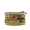 CHAN LUU 32" Mustard Mix Wrap Bracelet on Pacific Blue Leather - Braccioletti - $199.00  ~ 170.92€