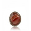 CHAN LUU LUXE Crimson Banded Agate Ring with Champagne Diamonds - Rings - $545.00 
