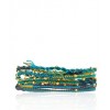 CHAN LUU Gold Vermeil Nugget and Turquoise Cotton Cord Wrap Bracelet - Bracelets - $189.00 