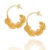 ALEX MONROE Extra Large Feather Hoop Earrings as seen in Sunday Times Style - イヤリング - $345.00  ~ ¥38,829