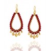 CHAN LUU Red Coral Earrings with Gold Vermeil Nuggets - Earrings - $139.00 