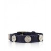 CC Skye Silver Screw Leather Bracelet in Dark Navy Blue - ブレスレット - $89.00  ~ ¥10,017