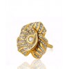 KENNETH JAY LANE Gold and Swarovski Crystals Ring - Rings - $115.00 
