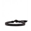 CHAN LUU MEN'S Gunmetal Nugget Single Wrap Bracelet on Black Leather - Narukvice - $105.00  ~ 90.18€