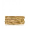 CHAN LUU 32" Wrap Bracelet with Gold Vermeil Nuggets on Beige Mix Cotton Cord - Bracelets - $319.00 