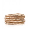 CHAN LUU 32" Graduated Sterling Silver Bead and Nugget Wrap Bracelet on Beige Leather - Narukvice - $319.00  ~ 2.026,47kn