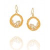 MELINDA MARIA Emma Cluster Earring Gold and  White Diamond - Rings - $150.00 