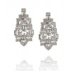 KENNETH JAY LANE Crystal Art Deco Clip Earrings - Earrings - $134.00 
