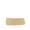 CHAN LUU Gold Vermeil Wrap Bracelet on White Leather - Pulseiras - $220.00  ~ 188.95€