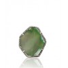 CHAN LUU LUXE Sea Green Agate Ring with Champagne Diamonds - Rings - $545.00 
