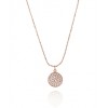 LISA FREEDE Pave Rose Gold Disk Necklace - Necklaces - $75.00 