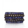 CHAN LUU Sodalite Mix Knotted Wrap Bracelet on Pacific Blue Leather - Zapestnice - $195.00  ~ 167.48€