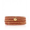 CHAN LUU Special Gold Vermeil Heart Charm and Nugget Wrap Bracelet on Esani Leather - Bracelets - $229.00 