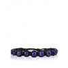 CHAN LUU  Lapis Single  Wrap Bracelet on Knotted Natural Black Leather - ブレスレット - $174.00  ~ ¥19,583