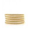 CHAN LUU Golden Chain Wrap Bracelet on White Greek Leather - Bransoletka - $115.00  ~ 98.77€