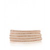 CHAN LUU Rose Gold Nugget Wrap Bracelet on Pearl Leather - Bracelets - $239.00 