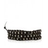 CHAN LUU MEN'S 21" Black and White Agate Three Wrap Bracelet on Knotted  Black Leather - Bracelets - $104.00 
