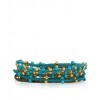 CHAN LUU Turquoise Mix with Gold Vermeil on Cotton Cord Wrap Bracelet - Bracelets - $189.00 