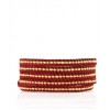 CHAN LUU Gold Vermeil Wrap Bracelet on Rust Leather - Bracelets - $239.00 