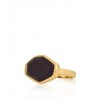 MELINDA MARIA Slice Ring Gold and Black ONYX - Rings - $76.00 
