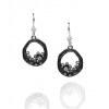 MELINDA MARIA Small Open Pod Cluster Earrings in Oxidized Silver - Ohrringe - $114.00  ~ 97.91€
