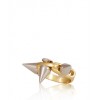 JOOMI LIM Gold Vermeil Metal Luxe Ring with 3 Silver Spikes - Rings - $79.00 