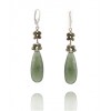 JOLI JEWELRY Cut Labradorite and Pyrite Crystal Vintage Earrings - Earrings - $78.00 