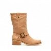 Pauline Motorcycle Boot - Tan - Boots - $69.95 
