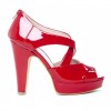 Arielle peep toe platform - Lipstick - Platforms - $49.95 