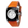 Glam Rock Midsize St. Barth Black Leather Square Case Orange Leather GR50006 - Satovi - $375.00  ~ 322.08€