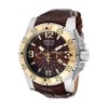 Invicta Men's Excursion/Reserve Chronograph Brown Textured Dial Brown Genuine Leather 10906 - Ure - $339.00  ~ 291.16€
