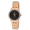 Lucien Piccard Women's Monte Velan White Austrian Crystal Black Textured Dial Rose Gold Tone IP Stainless Steel 11696-RG-11 - Watches - $149.99 