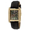 Lucien Piccard Women's Coca White Austrian Crystal Black MOP Dial Black Genuine Leather 11593-YG-01M - Watches - $79.99 