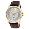 Lucien Piccard Men's Adamello Silver Sunray Dial Brown Genuine Leather 11566-YG-02S - Satovi - $99.99  ~ 635,19kn