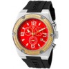 SWISS LEGEND Men's Throttle Chrono Red Dial Gold IP Bezel Black Silicone 30025-05-GB - Relógios - $129.99  ~ 111.65€